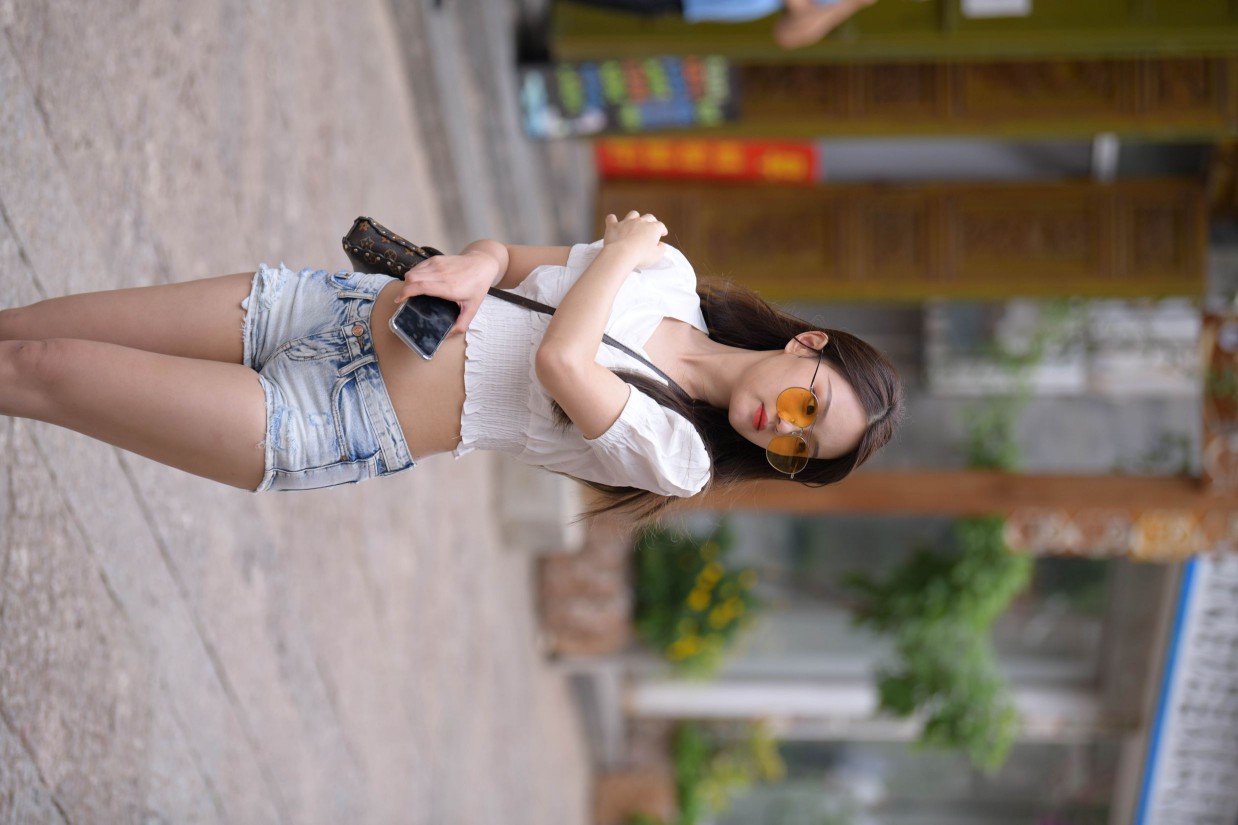 图片[2]-戴太阳镜的牛仔短裤紧身牛仔MM【167P】00021-hasate摄影图片资源整理