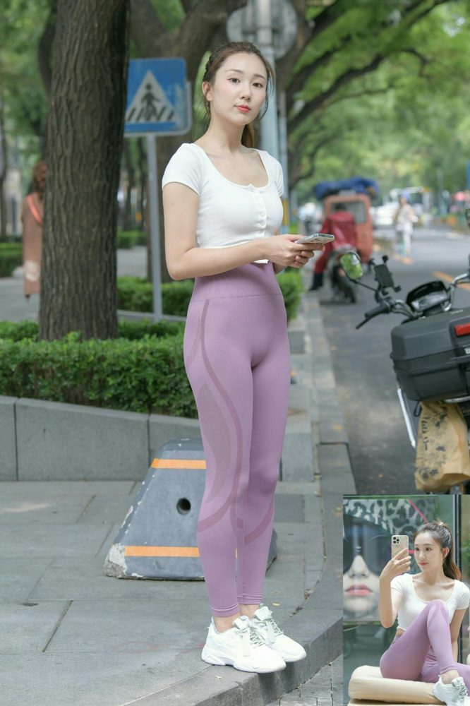 图片[5]-香芋色瑜伽裤高马尾漂亮女孩J2206 545P1V-19.1GB-hasate摄影图片资源整理