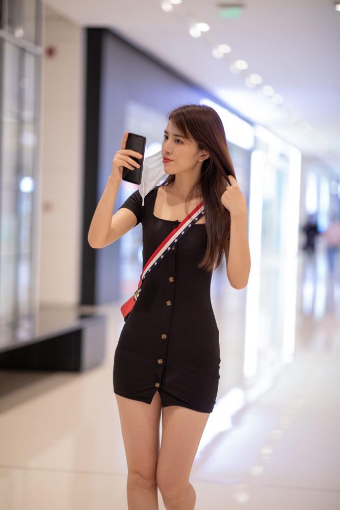 逛商场的黑色包臀裙美丽女孩【385P】00050-hasate摄影图片资源整理